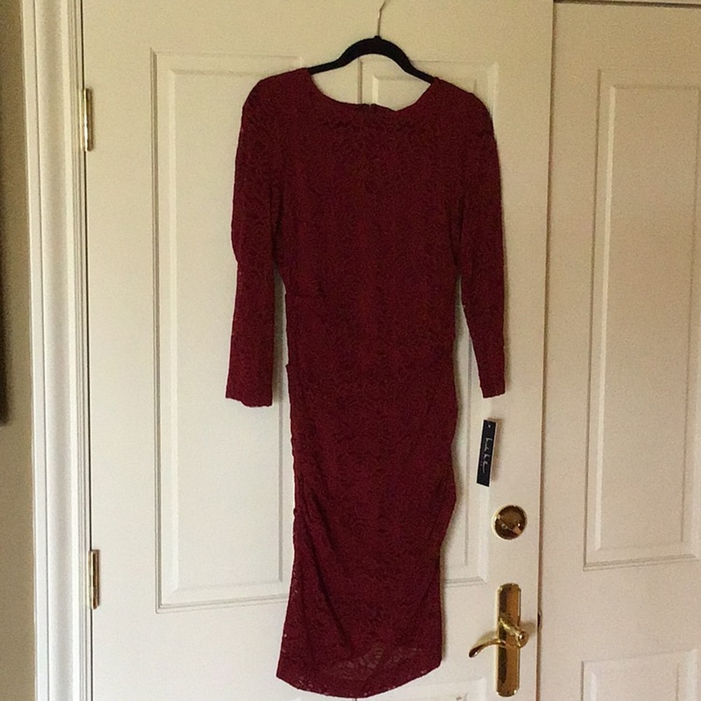 Nicole Miller Burgundy Size 10 Ruched front/back